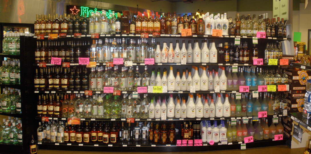 Selection of rums.